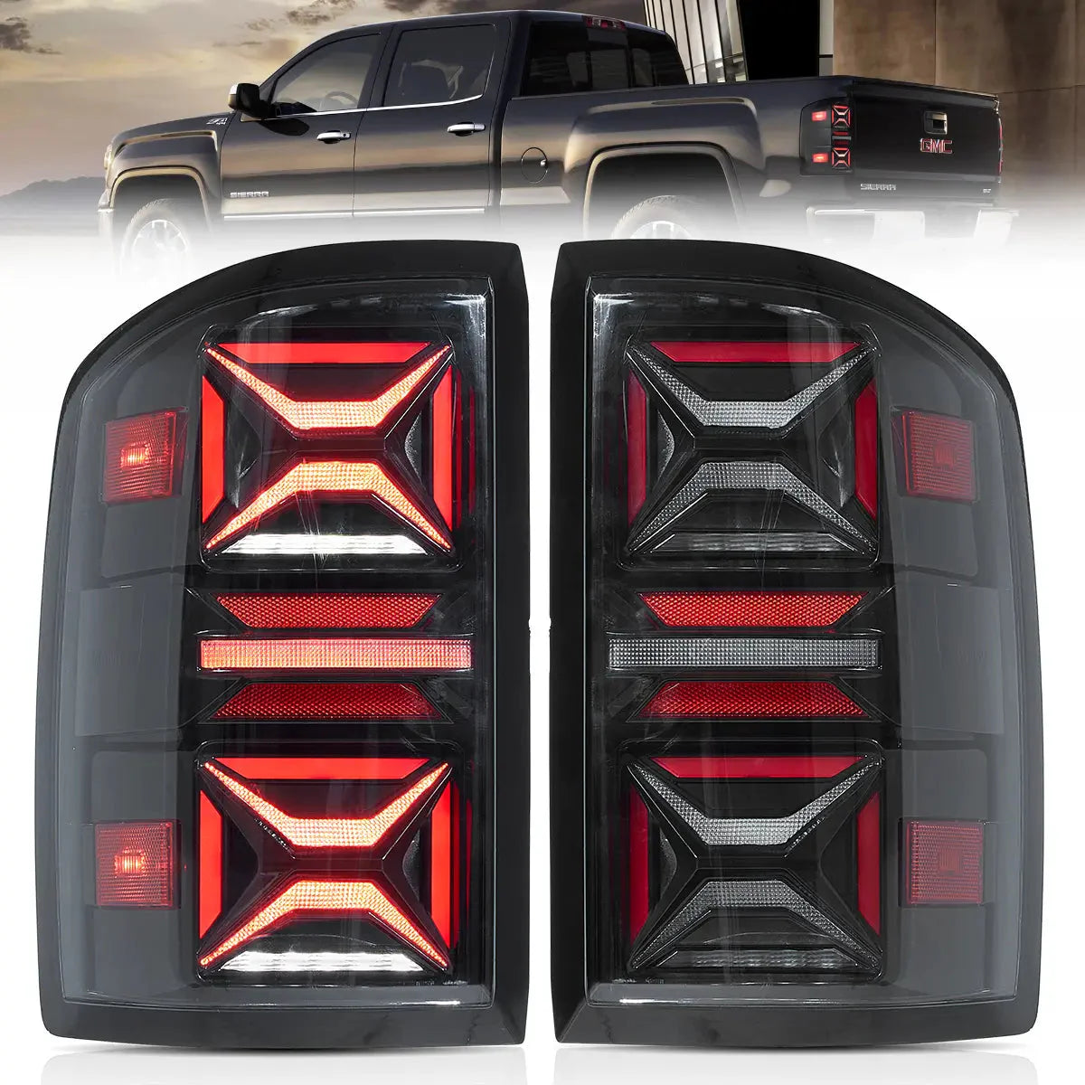 LED Tail Lights for GMC Sierra 1500 2500HD 3500HD 2014–2018