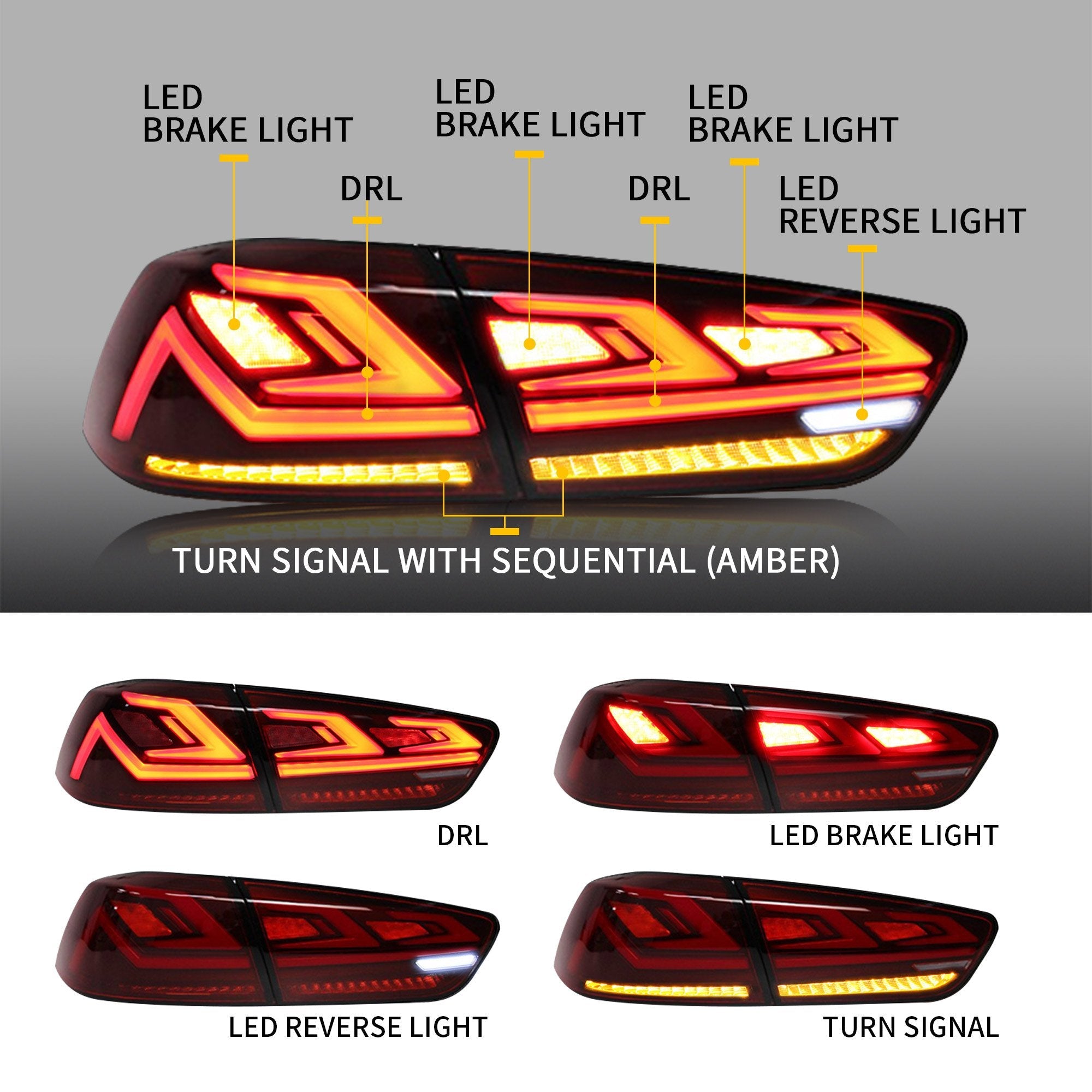 MITSUBISHI LANCER DYNAMIC LED TAIL LIGHTS