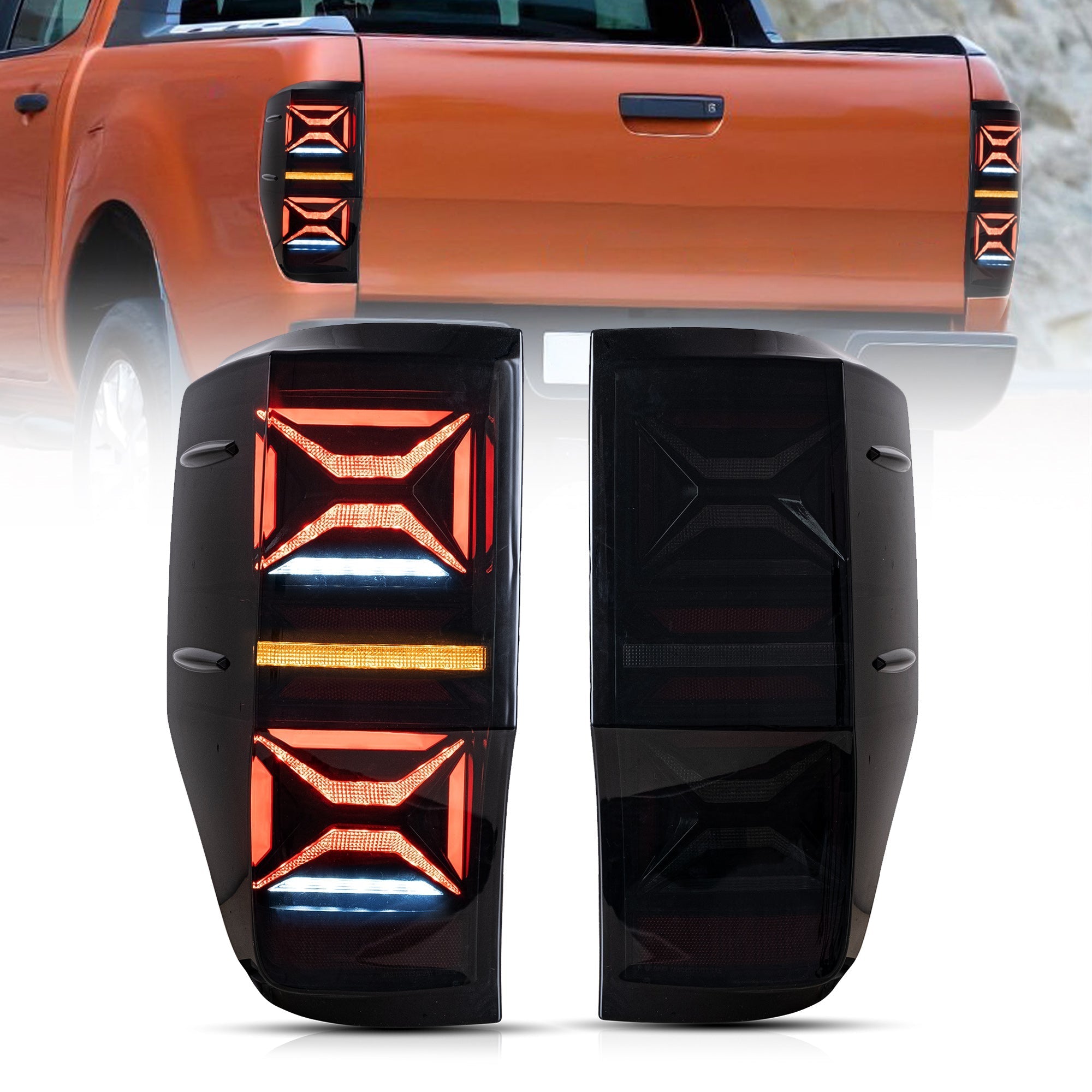 FORD RANGER PX2 PX3 SEQUENTIAL X LED TAIL LIGHTS (2012-2021)