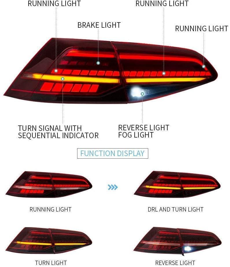 VW GOLF MK7.5R STYLE TAIL LIGHTS